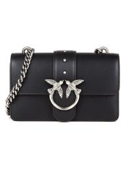 Pinko Skórzana torebka w kolorze czarnym - 21 x 14 x 6 cm rozmiar: onesize. Czarne torebki klasyczne damskie Pinko, bez wzorów, z materiału, bez dodatków. Za 935.95 zł.