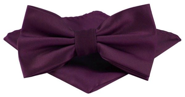 Mucha Męska w Zestawie z Poszetką - Alties - Burgundowa. Czerwone krawaty i muchy męskie Alties, bez wzorów, eleganckie. Za 65.00 zł.