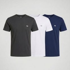 3PAK KOSZULEK T-SHIRT MĘSKI LEE SS SMALL LOGO TEE. T-shirty męskie Lee, m, bez wzorów, bez kołnierzyka. Za 219.99 zł.