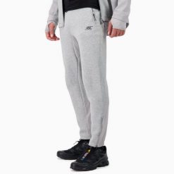 Męskie spodnie do biegania z wodoodpornym zamkiem NEOTECH PANT. Szare spodnie materiałowe męskie BODYCROSS, z bawełny. Za 541.99 zł.