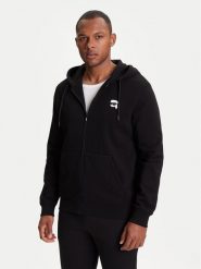 KARL LAGERFELD Bluza 705040 553910 Czarny Regular Fit. Czarne bluzy bez kaptura męskie Karl Lagerfeld, m, z bawełny. Za 809.99 zł.
