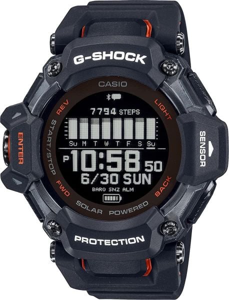 Zegarek męski Casio GBD-H2000-1A9ER, Quartz, 53mm, 20ATM. Czarne, cyfrowe zegarki męskie Casio, plastikowe. Za 2,000.25 zł.