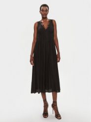 Pinko Sukienka codzienna Nemesi Abito . 103562 A1WU Czarny Regular Fit. Czarne sukienki damskie Pinko, na co dzień, bez wzorów, z wiskozy, bez kołnierzyka, bez ramiączek, proste. Za 439.99 zł.