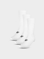4F Skarpety casual za kostkę (3-pack) damskie - białe 39-42. Białe skarpetki damskie 4f, bez wzorów, z bawełny. Za 54.99 zł.