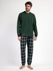 Admas Piżama "Magnific" w kolorze ciemnozielono-granatowym rozmiar: XL. Zielone piżamy męskie admas, xl, bez wzorów, bez ramiączek. Za 152.26 zł.