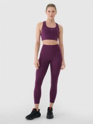 4F Legginsy treningowe 7/8 z wysokim stanem damskie - fioletowe XS. Czerwone legginsy damskie 4f, s, bez wzorów, z dzianiny. W wyprzedaży za 69.99 zł.