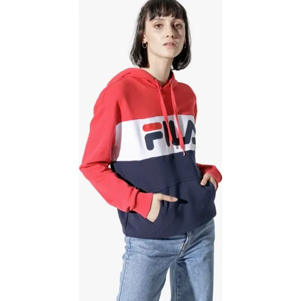 Fila Bluza Lori Hoodie Sweat , granatowy, rozmiar L. Niebieskie bluzy z kapturem damskie Fila, l, z bawełny. W wyprzedaży za 299.99 zł.