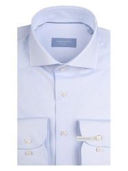 PROFUOMO Koszula - Slim fit - w kolorze błękitnym rozmiar: 40. Niebieskie koszule męskie PROFUOMO, bez wzorów, z bawełny, bez kołnierzyka, bez ramiączek. Za 184.02 zł.