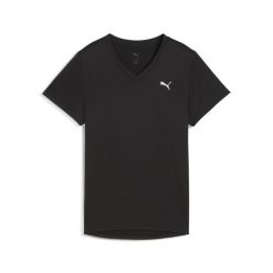 Damska koszulka TAD ESSENTIALS z dekoltem w serek PUMA. Czarne bluzki damskie Puma, bez kołnierzyka, bez ramiączek. Za 99.00 zł.