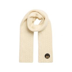 Damski szalik z dzianiny Superdry Cable Luxe. Białe szaliki i kominy damskie Superdry., na zimę, bez wzorów, z dzianiny. Za 247.80 zł.