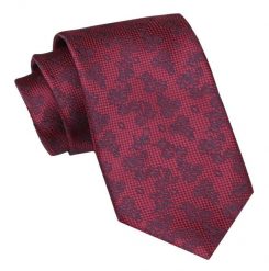 Krawat Męski, Klasyczny - ALTIES - Czerwony, Wzór. Czerwone krawaty i muchy męskie Alties, bez wzorów, z tkaniny, eleganckie. Za 49.00 zł.