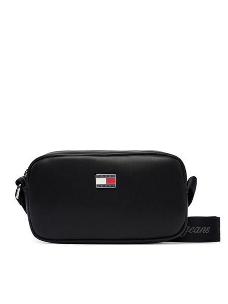 Tommy Jeans Torebka Tjw Daily Elevated Crossover AW0AW19042 Czarny. Czarne listonoszki damskie Tommy Jeans, bez wzorów, z jeansu, bez dodatków. Za 369.99 zł.