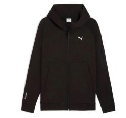 Bluza Puma Bluza Z Kapturem Pumatech Fz Dorośli. Czarne bluzy sportowe damskie Puma, s, bez wzorów, z materiału, bez ramiączek, długie, z kapturem. Za 229.00 zł.