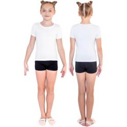 Koszulka do gimnastyki artystycznej i tańca z krótkim rękawem INDIGO. Białe t-shirty damskie INDIGO SPORTS, l, bez wzorów, z materiału, bez kołnierzyka. Za 57.00 zł.