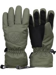 Peak Mountain Rękawiczki narciarskie "Monstara" w kolorze khaki rozmiar: M/L. Brązowe rękawiczki damskie Peak Mountain, bez wzorów. Za 143.56 zł.