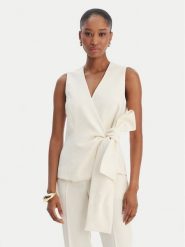 Marella Kamizelka garniturowa Lirica 2613161043 Écru Regular Fit. Kamizelki damskie Marella, z syntetyku. Za 829.99 zł.