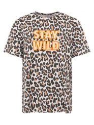 Zwillingsherz Koszulka "Stay Wild" ze wzorem rozmiar: S. Bluzki damskie Zwillingsherz, s, bez wzorów, bez kołnierzyka, bez ramiączek. Za 82.99 zł.