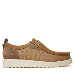 Półbuty Clarks. Brązowe półbuty męskie Clarks, bez zapięcia. Za 349.99 zł.