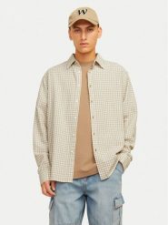 Jack & Jones Koszula Joshua 12260673 Beżowy Relaxed Fit. Brązowe koszule męskie Jack & Jones, m, bez wzorów, z bawełny, bez kołnierzyka, bez ramiączek. Za 129.99 zł.