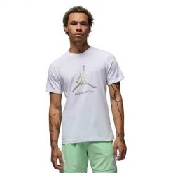 Koszulka sportowa męska Nike Jordan. Białe t-shirty sportowe męskie Nike, m, z bawełny, bez ramiączek. Za 209.00 zł.