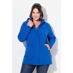 Damskie Kurtka softshell HYPRAR wodoodporna trapezowy krój kaptur. Niebieskie kurtki damskie Ulla Popken, plus size, bez wzorów, z elastanu, bez kaptura. W wyprzedaży za 514.99 zł.