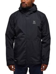 Haglöfs Kurtka funkcyjna "Gran 3-in-1 Proof" w kolorze czarnym rozmiar: M. Czarne kurtki outdoor męskie Haglöfs, m, bez wzorów, bez kaptura. Za 588.81 zł.