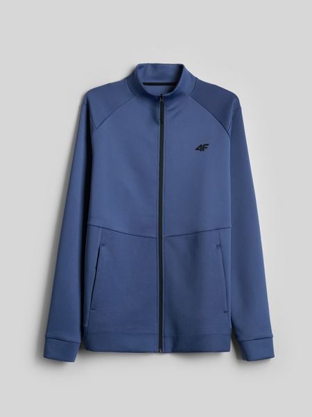 4F Bluza treningowa regular bez kaptura męska - niebieska XL. Niebieskie bluzy z kapturem męskie 4f, l. Za 199.99 zł.
