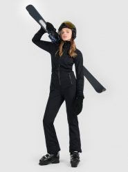 4F Kombinezon narciarski membrana 10000 damski - czarny L. Czarne kombinezony damskie 4f, na zimę, l, bez wzorów, z materiału, bez kołnierzyka, bez ramiączek. W wyprzedaży za 699.99 zł.