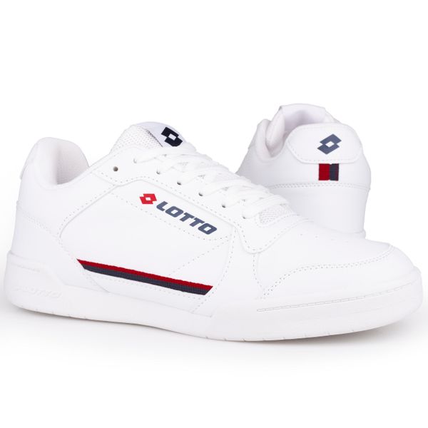 Buty sportowe do chodzenia unisex Lotto NANDU. Białe buty sportowe na co dzień męskie Lotto, z materiału, bez zapięcia, trekkingowe. Za 117.00 zł.