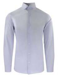 Garniturowa (Elegancka) Koszula Męska - Quickside - Krój Prosty - Popielata. Szare koszule męskie Quickside, m, bez wzorów, z bawełny, bez kołnierzyka, bez ramiączek. Za 159.00 zł.