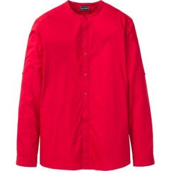 Koszula z długim rękawem i stójką Slim Fit bonprix czerwony. Czerwone koszule męskie bonprix, l, bez wzorów, bez kołnierzyka, bez ramiączek. Za 32.99 zł.