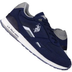 Buty męskie do chodzenia U.S POLO ASSN. Białe buty sportowe na co dzień męskie U.S. Polo Assn., z gumy, bez zapięcia, trekkingowe. Za 411.95 zł.