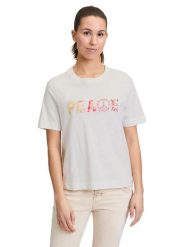 CARTOON Koszulka w kolorze białym rozmiar: 40. Białe t-shirty damskie Cartoon, bez wzorów, z bawełny, bez kołnierzyka. Za 60.99 zł.