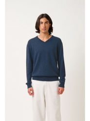 AUTHENTIC CASHMERE Kaszmirowy sweter "Agel" w kolorze granatowym rozmiar: S. Niebieskie swetry męskie AUTHENTIC CASHMERE, s, bez wzorów, z kaszmiru, bez kołnierzyka. Za 197.63 zł.