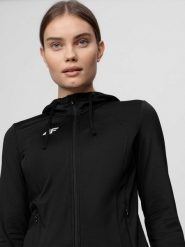 4F Bluza treningowa damska XS. Czarne bluzy z kapturem damskie 4f, xs, z dzianiny. Za 229.99 zł.