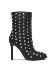 Eva Minge Botki EO-MARY-121949 Czarny. Czarne botki damskie Eva Minge, ze skóry, bez obcasa, na szpilce, bez zapięcia. Za 329.99 zł.