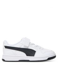 Puma Sneakersy Rebound Slam Lo Ac+ Ps 408293 Biały. Białe buty sportowe chłopięce Puma, bez wzorów, ze skóry, bez zapięcia. Za 199.99 zł.