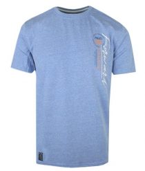 Koszulka Męska (T-Shirt) - PAKO JEANS - Niebieska z Printem. Niebieskie t-shirty męskie Pako Jeans, m, bez wzorów, z bawełny, bez kołnierzyka. Za 69.00 zł.