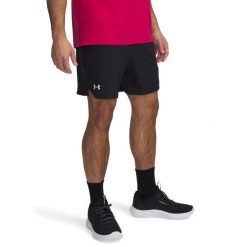 Szorty Under armour model 1373718-011 dla mężczyzn. Czarne szorty męskie Under Armour, m, z materiału, na fitness i siłownię. Za 194.15 zł.