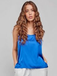 Gisela Top w kolorze niebieskim rozmiar: L. Niebieskie topy damskie gisela, l, bez wzorów, bez kołnierzyka. Za 85.95 zł.