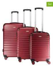 Geographical Norway 3-częściowy zestaw "Softless" w kolorze czerwonym rozmiar: onesize. Czerwone walizki Geographical Norway, bez wzorów, z materiału. Za 347.99 zł.
