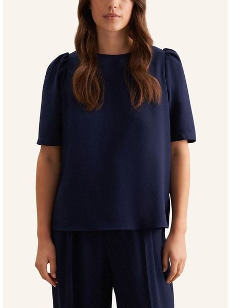 Seidensticker Bluzka w kolorze granatowym rozmiar: 40. Niebieskie bluzki damskie Seidensticker, bez wzorów, bez kołnierzyka, bez ramiączek. Za 157.73 zł.