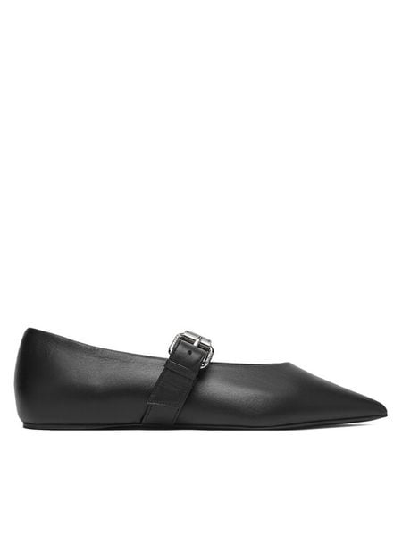 Weekend Max Mara Baleriny 2615521054650 Czarny. Czarne baleriny damskie Weekend Max Mara, bez wzorów, ze skóry, bez obcasa. Za 1,469.00 zł.