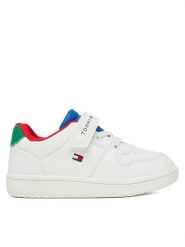 Tommy Hilfiger Sneakersy T1X9-34344-1355 M Biały. Białe buty sportowe chłopięce Tommy Hilfiger, ze skóry, bez zapięcia. Za 329.99 zł.