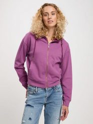Cross Jeans Bluza w kolorze fioletowym rozmiar: XL. Różowe bluzy z kapturem damskie Cross Jeans, xl, z bawełny. Za 140.53 zł.