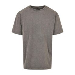 Koszulka Unisex Adult Acid Wash Heavy Oversized T-shirt. Czarne bluzki damskie BUILD YOUR BRAND, xl, bez wzorów, sportowe, bez kołnierzyka, bez ramiączek. Za 99.99 zł.