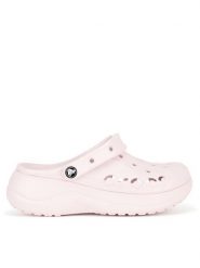 Crocs Klapki BAYA PLATFORM CLOG 208186-6PI Różowy. Czerwone klapki damskie Crocs, bez wzorów, z materiału, bez obcasa. Za 249.99 zł.