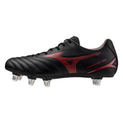 Buty sportowe Mizuno Monarcida Neo III Rugby SI Czarno-czerwone. Czarne buty sportowe na co dzień damskie Mizuno, bez wzorów, z materiału, na fitness i siłownię. Za 385.70 zł.