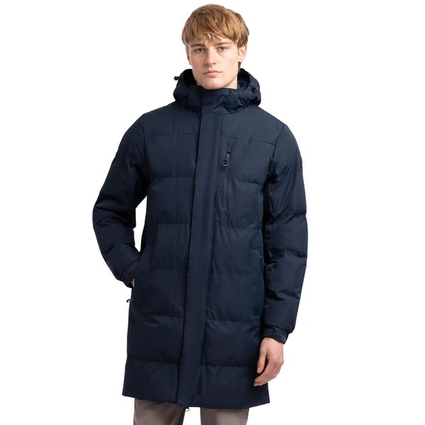 Męska Kurtka Ocieplana Clipster. Niebieskie kurtki męskie Trespass, l, bez wzorów, z materiału, z kapturem. Za 312.99 zł.