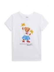 Polo Ralph Lauren T-Shirt 313942856001 Biały Regular Fit. Białe koszulki dziewczęce Polo Ralph Lauren, l, bez wzorów, z bawełny, bez ramiączek. Za 169.99 zł.